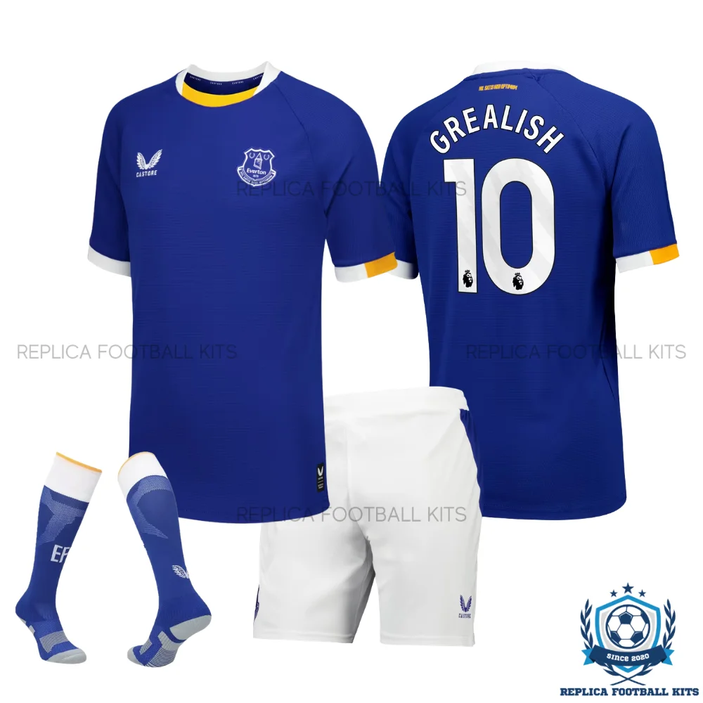 Everton GREALISH 10 Home Kid Replica Football Kit 2026/27 - overview