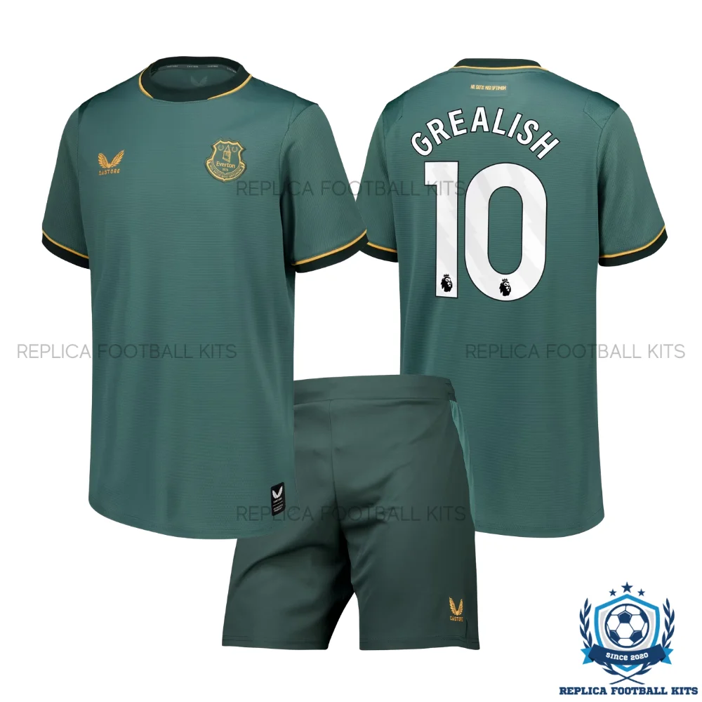 Everton GREALISH 10 Third Kid Replica Football Kit 2026/27 - overview