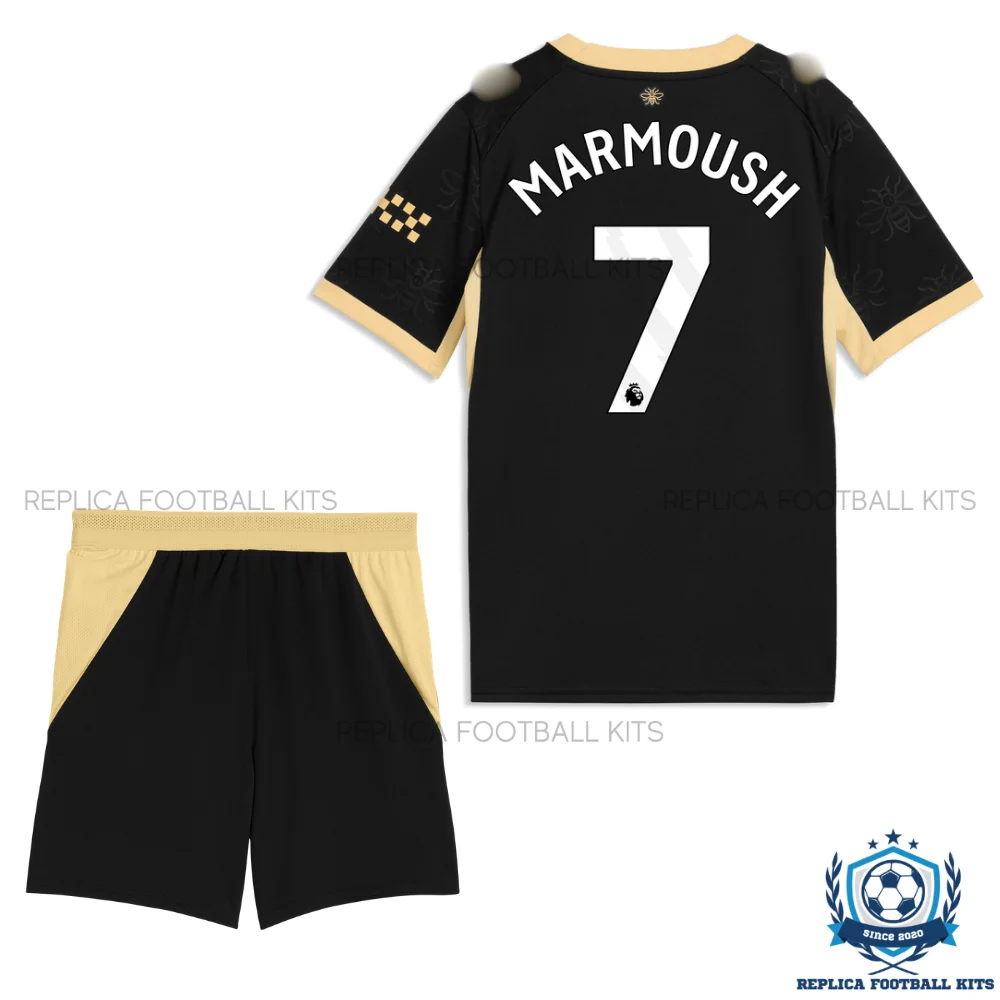 Manchester City MARMOUSH 7 Away Kid Replica Football Kit 2026/27 - backview
