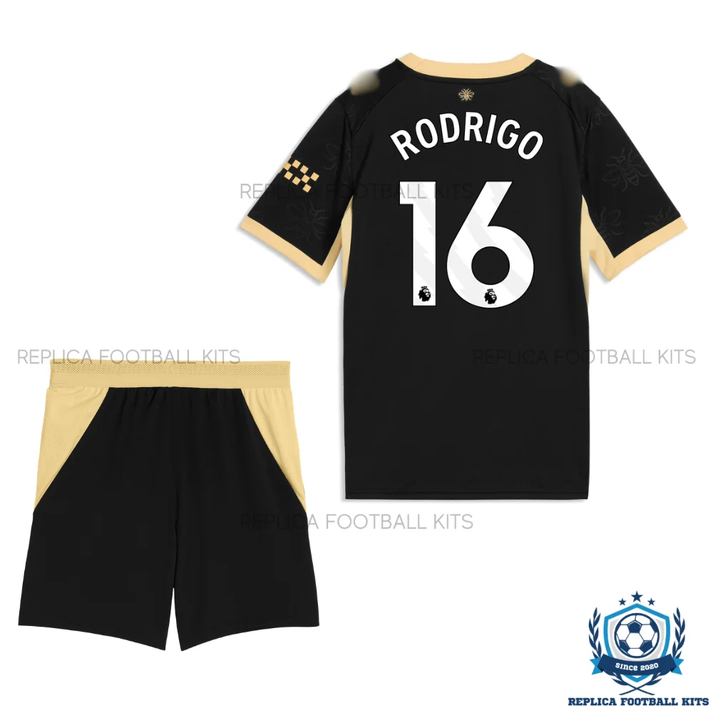 Manchester City RODRIGO 16 Away Kid Replica Football Kit 2026/27 -backview