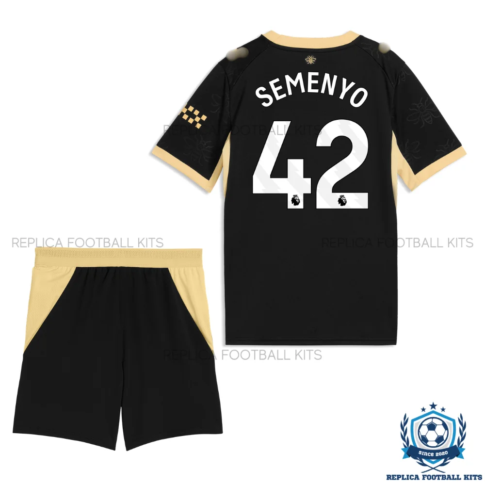 Manchester City SEMENYO 42 Away Kid Replica Football Kit 2026/27 - backview