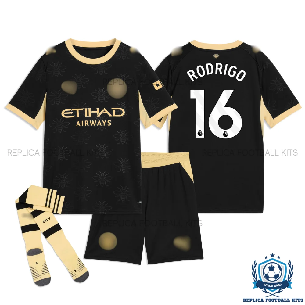Manchester City RODRIGO 16 Away Kid Replica Football Kit 2026/27 - overview