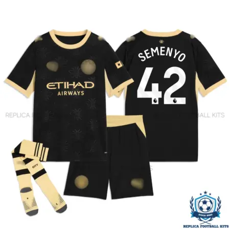 Manchester City SEMENYO 42 Away Kid Replica Football Kit 2026/27 - overview