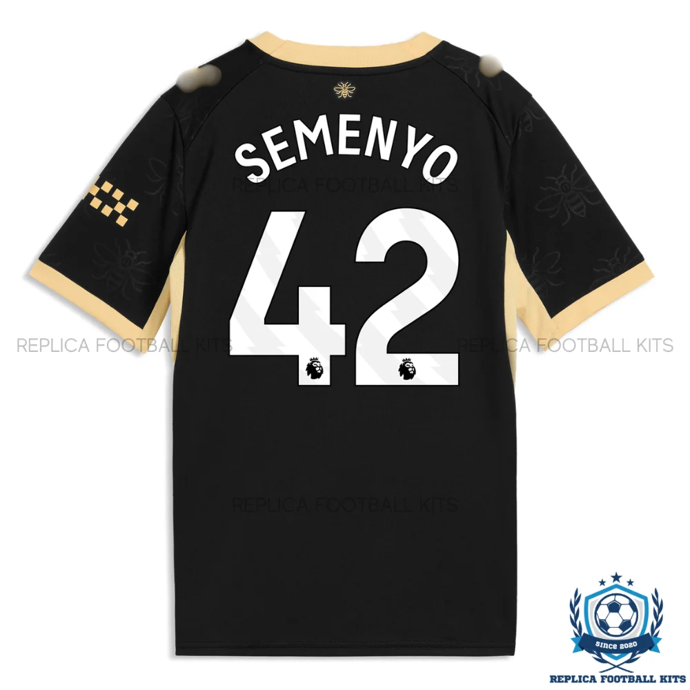 Manchester City SEMENYO 42 Away Men Replica Football Shirt 2026/27 - backview