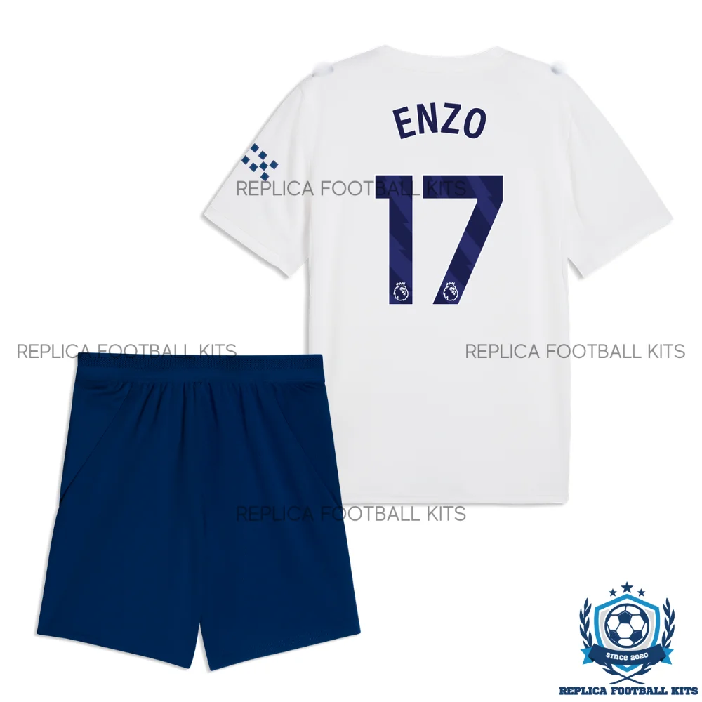 Manchester City ENZO 17 Third Kid Replica Football Kit 2026/27 - backview with socks