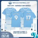 Manchester City HAALAND 9 & ENZO 17 2026/27 Full Kit Gift Set - Home Kid Replica Football Kits - overview