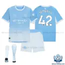 Manchester City SEMENYO 42 Home Kid Replica Football Kit 2026/27 - overview