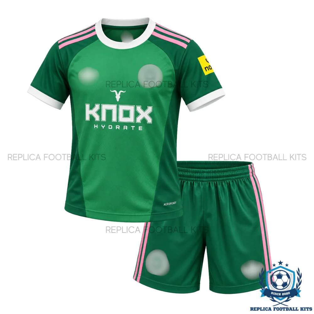 Newcastle Green Goalkeeper Kid Replica Football Kit 2026/27 - front view