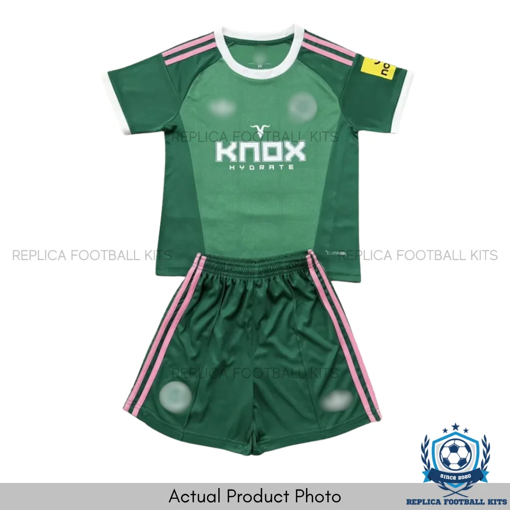 Newcastle Green Goalkeeper Kid Replica Football Kit 2026/27 - frontview actual