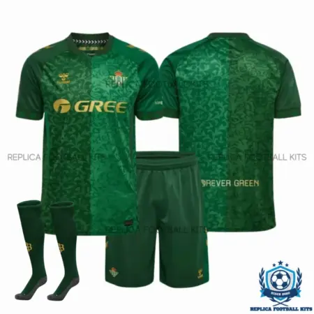 Real Betis Away Kid Replica Football Kit 2026/27 - overview with socks