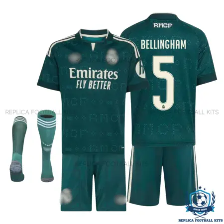 Real Madrid BELLINGHAM 5 Away Kid Replica Football Kit 2026/27 - overview