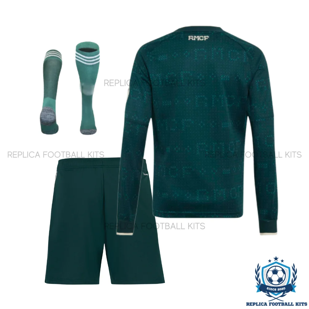 Real Madrid Away Kid Replica Football Kit 2026/27 Long Sleeve - backview