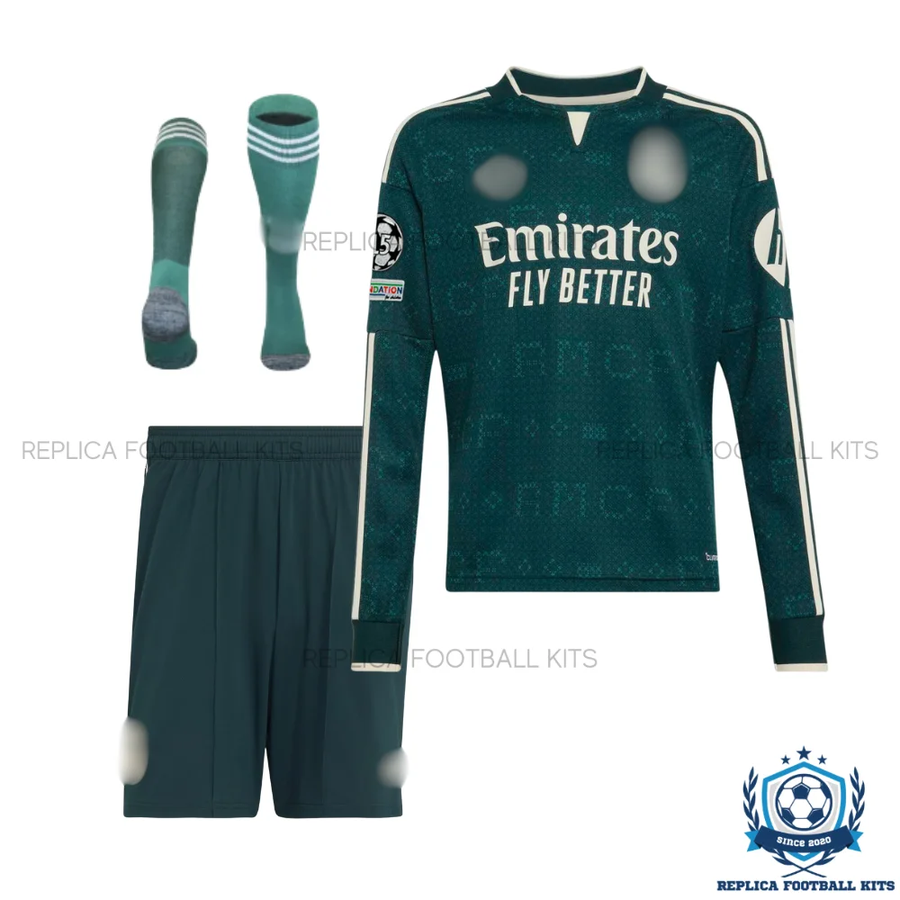 Real Madrid Away Kid Replica Football Kit 2026/27 Long Sleeve - front view