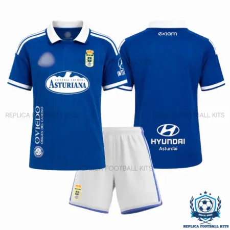 Real Oviedo Home Kid Replica Football Kit 2026/27 - overview