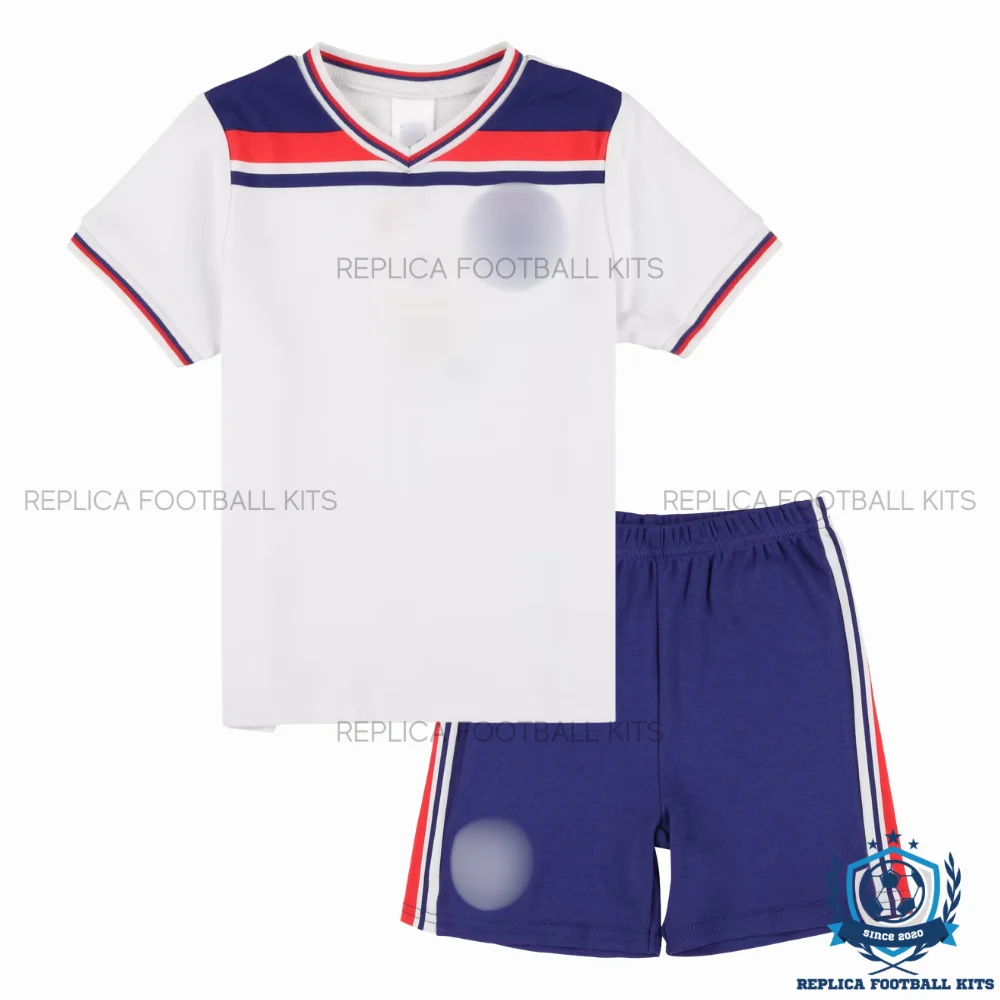 Retro England Home Kid Replica Football Kit 1982 - front view