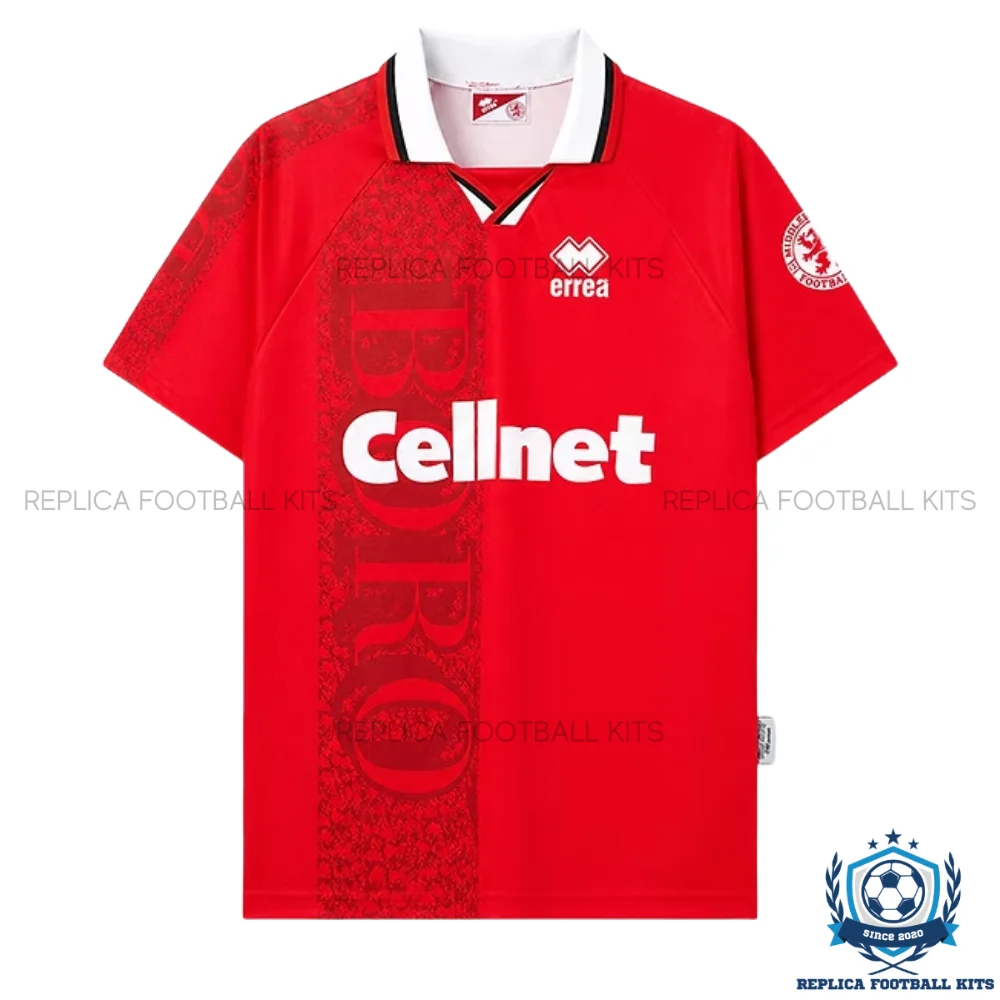 Retro Middlesbrough Home Men Replica Football Shirt 1996/97 - front view