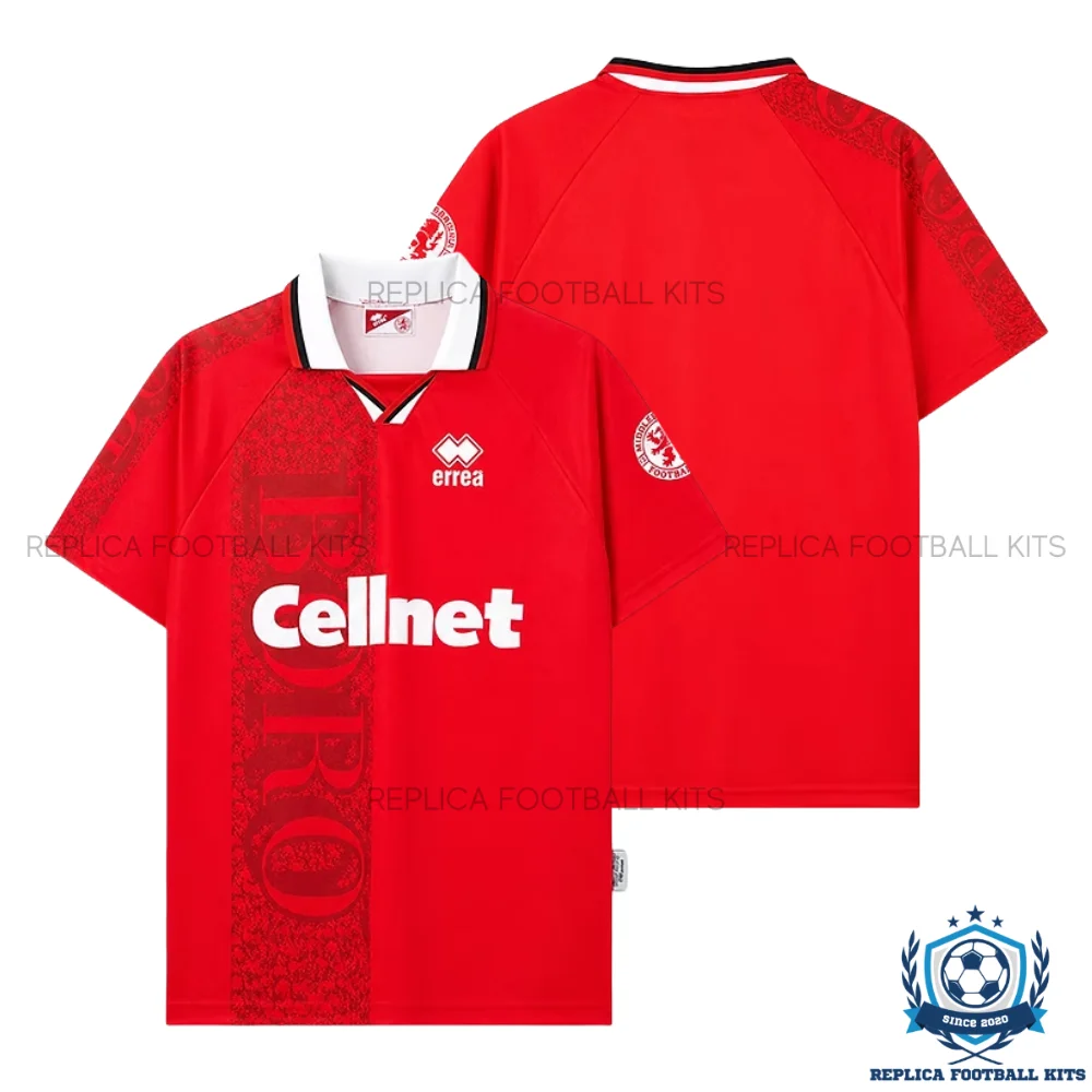 Retro Middlesbrough Home Men Replica Football Shirt 1996/97 - overview