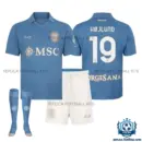 SSC Napoli HØJLUND 19 Home Kid Replica Football Kit 2026/27 - overview with socks