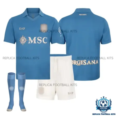 SSC Napoli Home Kid Replica Football Kit 2026/27 - overview with socks