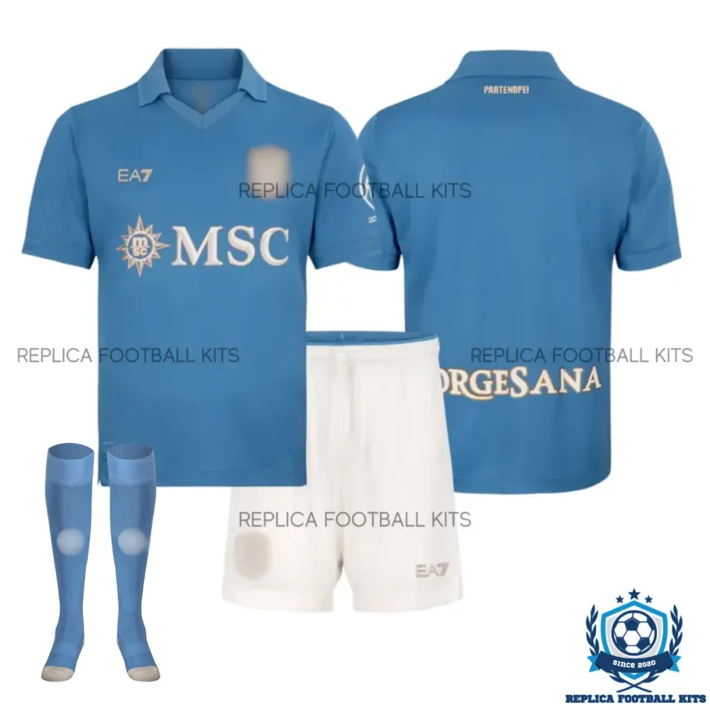 SSC Napoli Home Kid Replica Football Kit 2026/27 - overview with socks