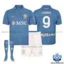 SSC Napoli LUKAKU 9 Home Kid Replica Football Kit 2026/27 - overview with socks