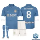 SSC Napoli McTOMINAY 8 Home Kid Replica Football Kit 2026/27 - overview with socks