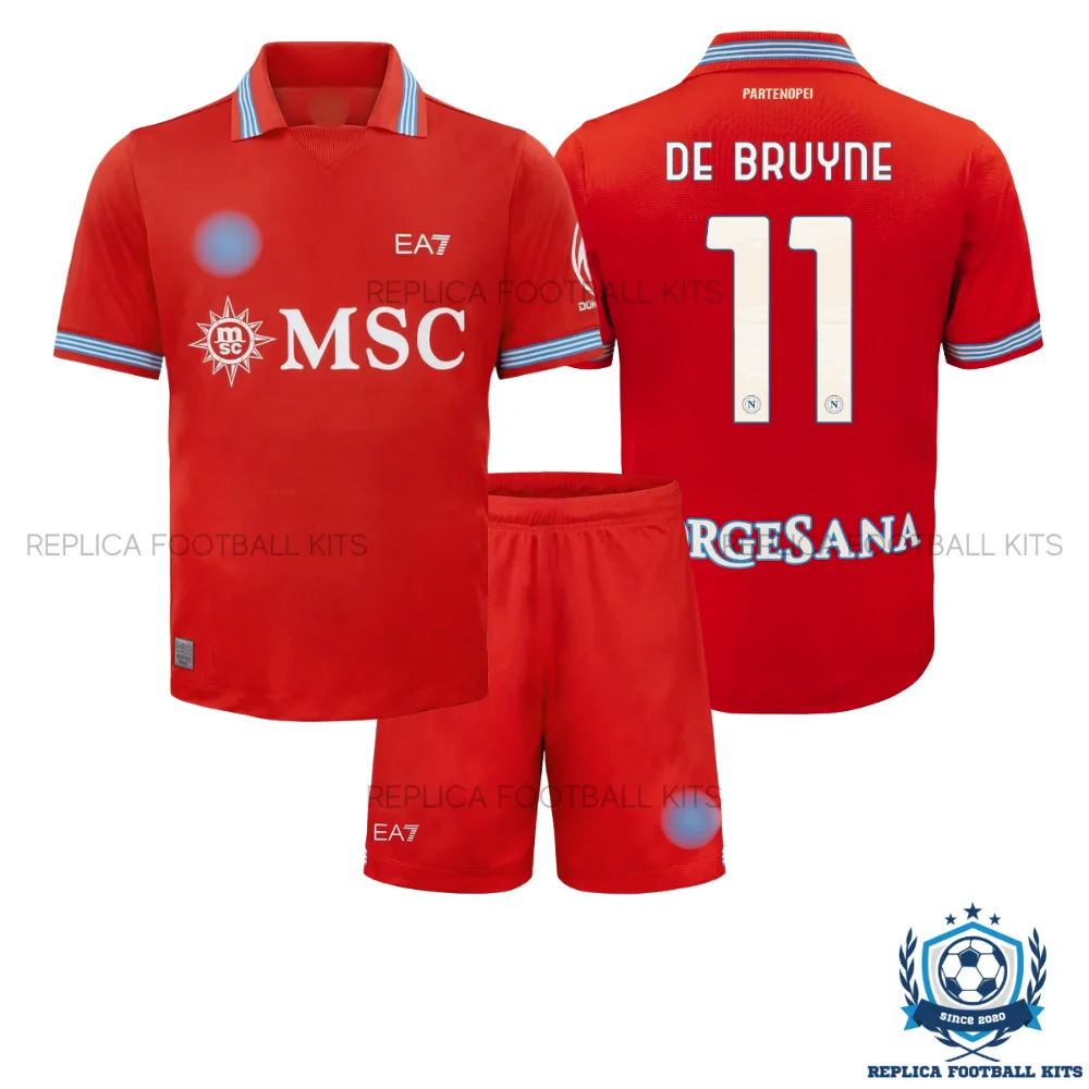 SSC Napoli DE BRUYNE 11 Third Kid Replica Football Kit 2026/27 - overview