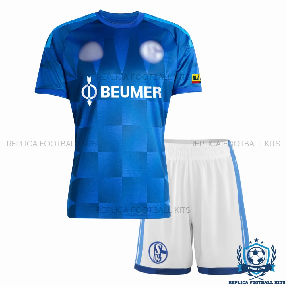 Schalke 04 Home Kid Replica Football Kit 2026/27 - front view