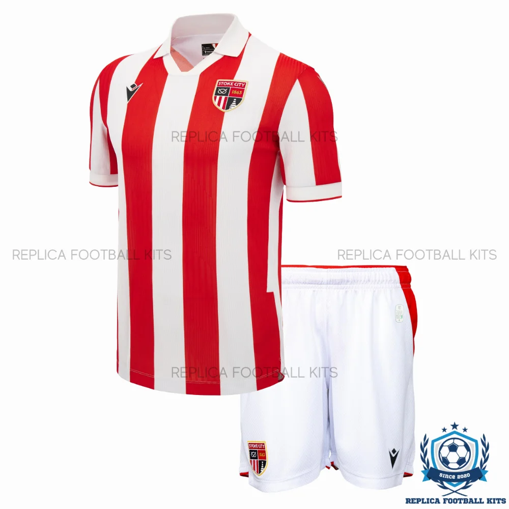 Stoke City Home Kid Replica Football Kit 2026/27 - front view