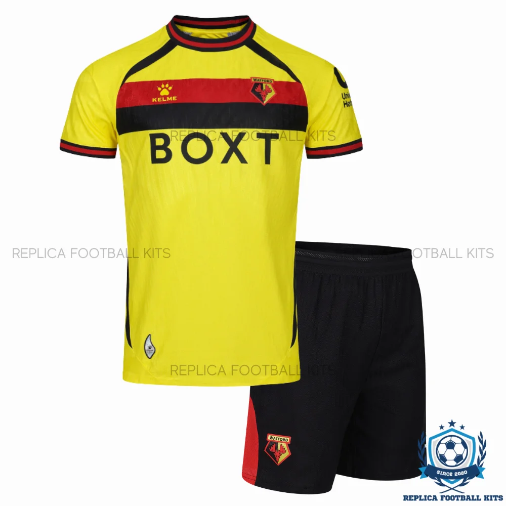 Watford Home Kid Replica Football Kit 2026/27 - front view