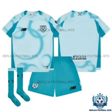 West Ham Third Kid Replica Football Kit 2026/27 - overview with socks