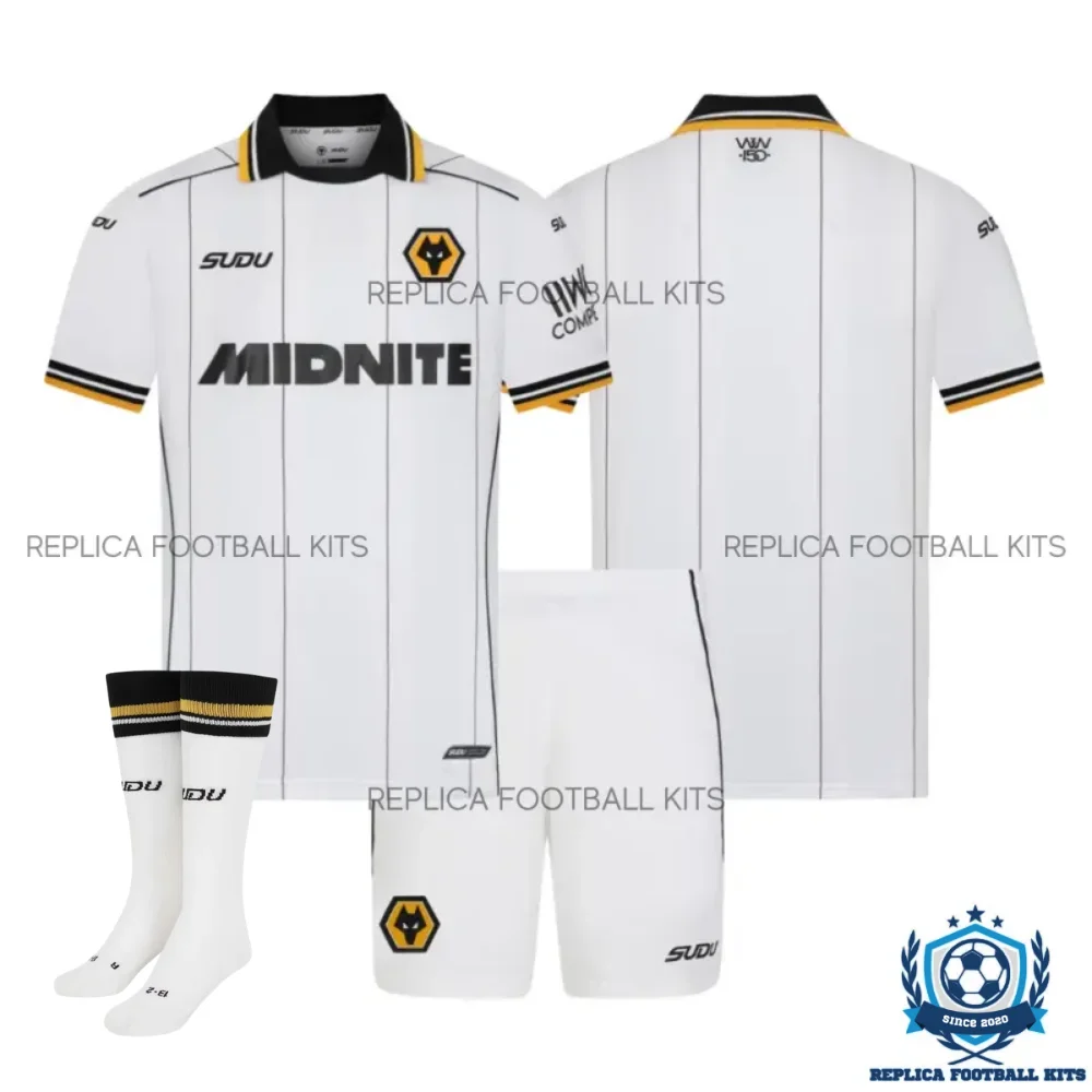 Wolves Away Kid Replica Football Kit 2026/27 - overview with socks