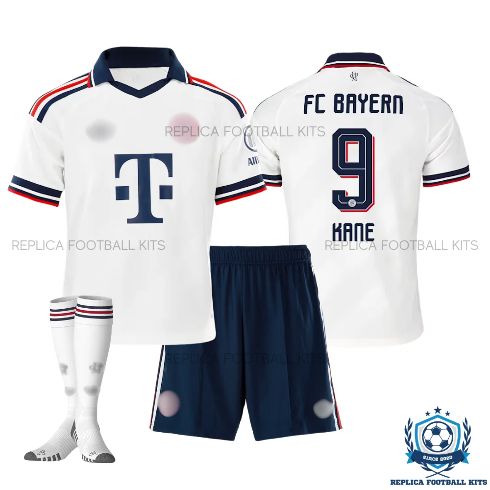 Bayern Munich KANE 9 Away Kid Replica Football Kit 2026/27 - overview