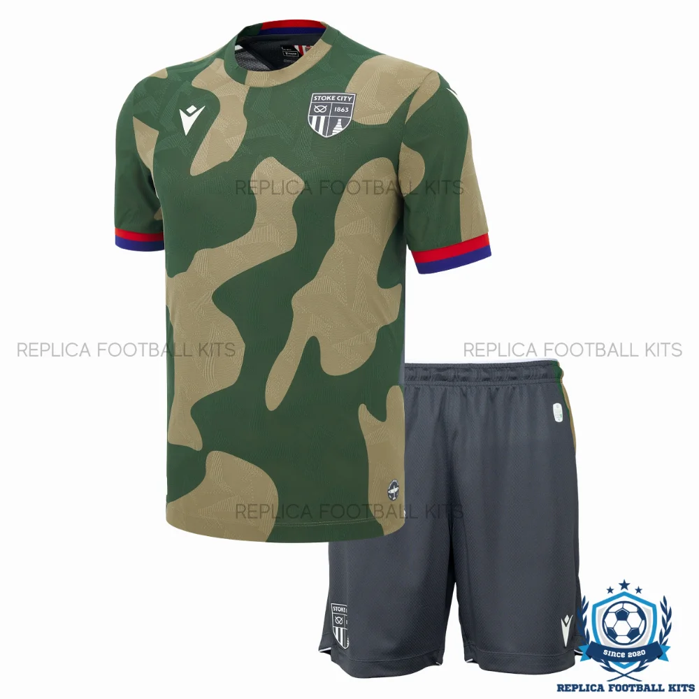 Stoke City Away Kid Replica Football Kit 2026/27 - front view