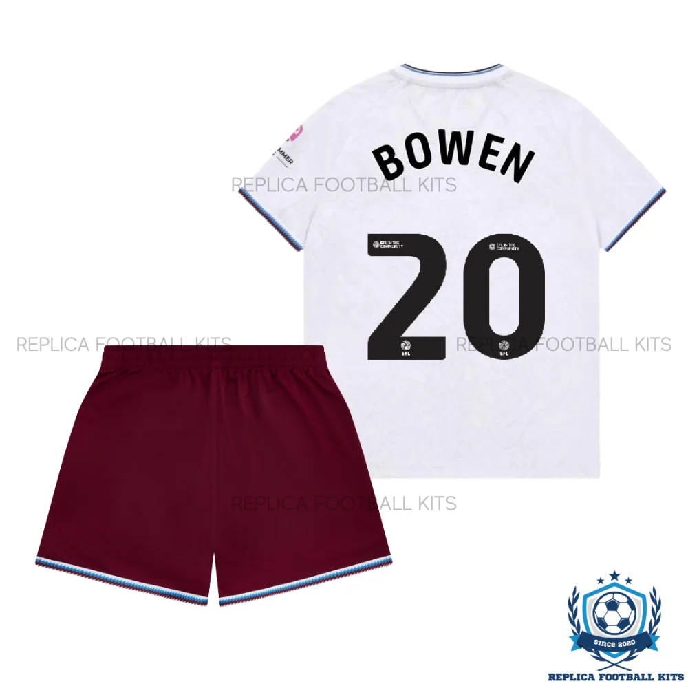 West Ham BOWEN 20 Away Kid Replica Football Kit 2026/27 - backview