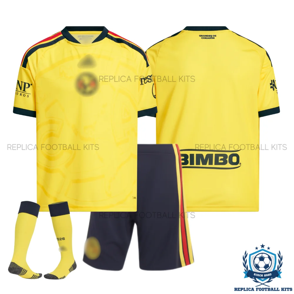 Club América Home Kid Replica Football Kit 2026/27 - overview