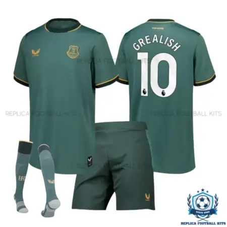 Everton GREALISH 10 Third Kid Replica Football Kit 2026/27 - overview with socks