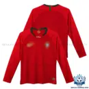 Retro Portugal Home Men Replica Football Shirt 2018 Long Sleeve - overview