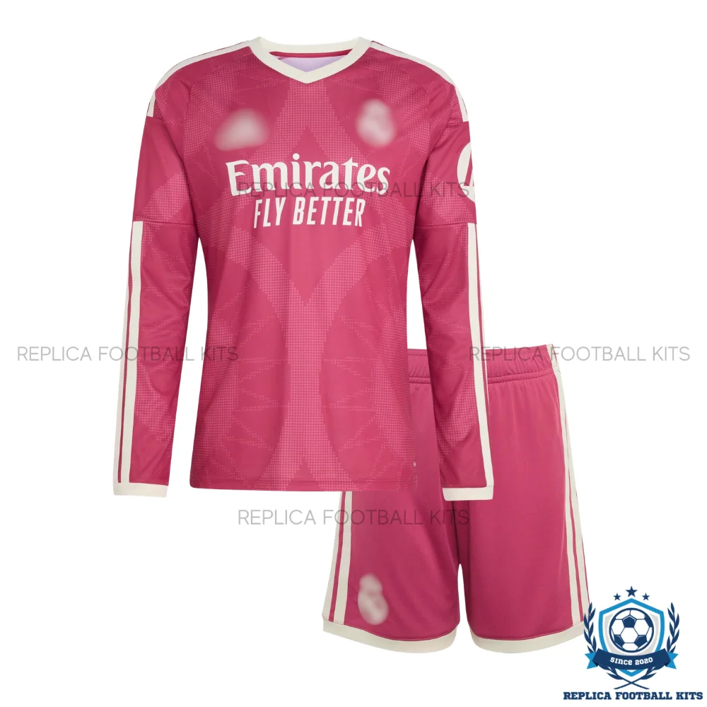 Real Madrid Third Kid Replica Football Kit 2026/27 Long Sleeve - frontview