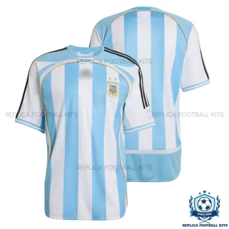 Retro Argentina Home Men Replica Football Shirt 2006- overview
