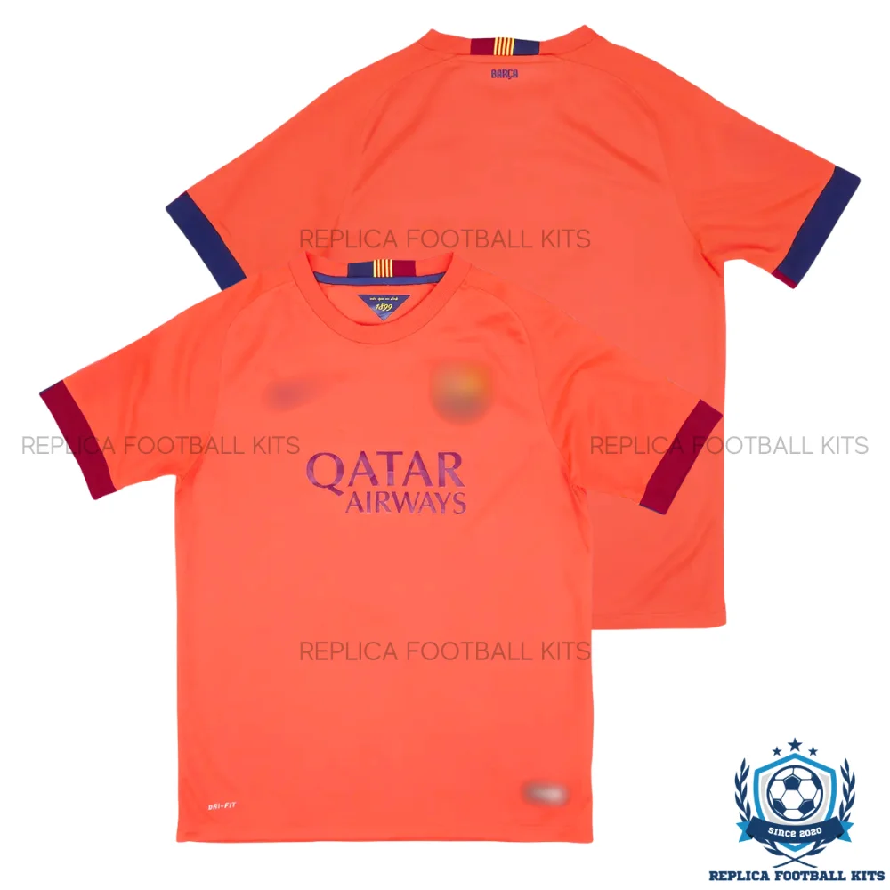 Retro Barcelona Away Men Replica Football Shirt 2014/15 - overview