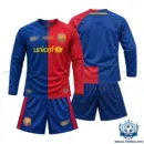 Retro Barcelona Home Kid Replica Football Kit 2008/09 Long Sleeve - overview