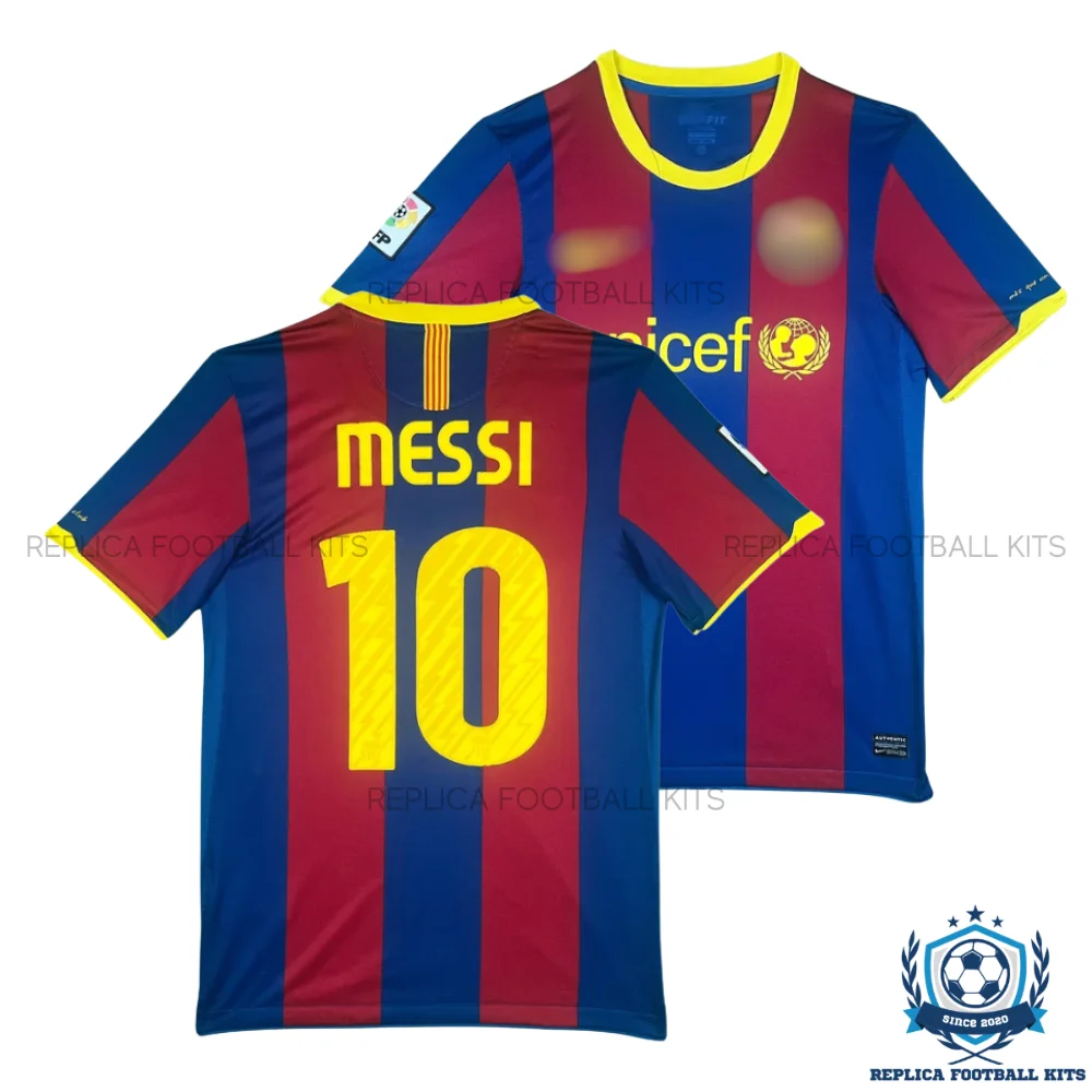 Retro Barcelona MESSI 10 Home Men Replica Football Shirt 2010/11 - overview