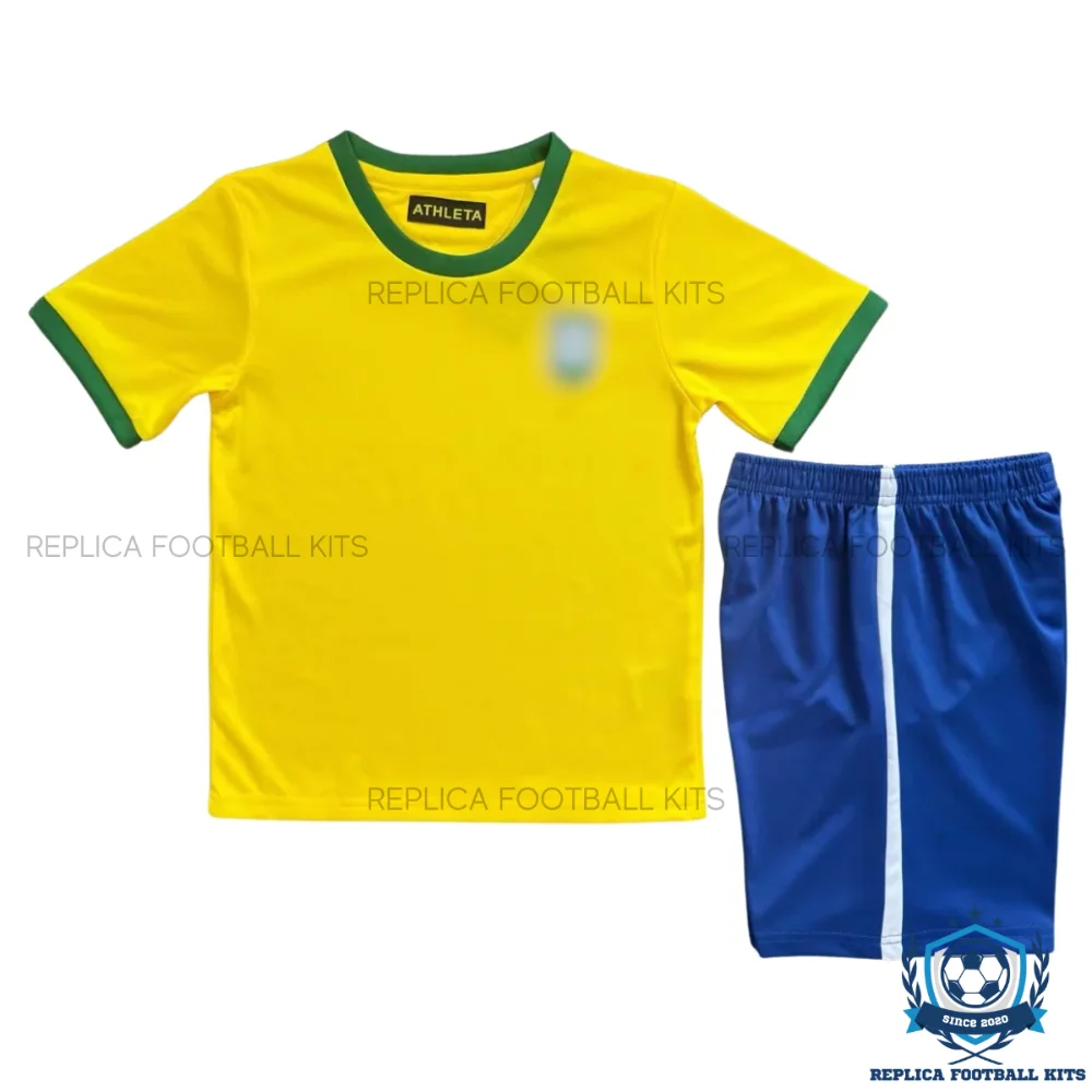 Retro Brazil Home Kid Replica Football Kit 1970 - overview