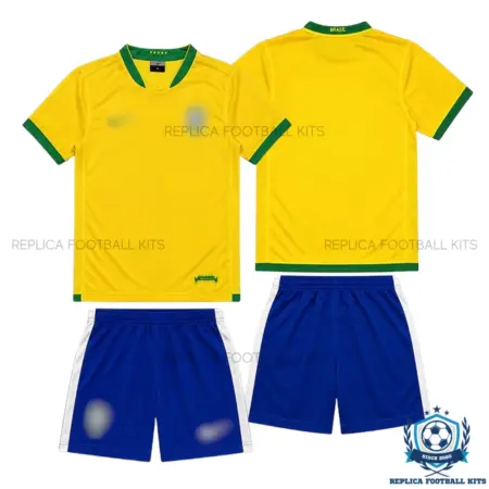 Retro Brazil Home Kid Replica Football Kit 2006 - overview
