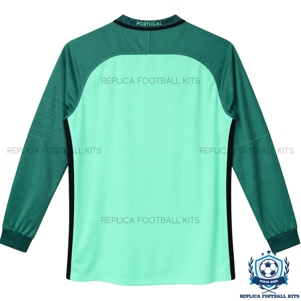 Retro Portugal Away Men Replica Football Shirt 2016 Long Sleeve - backview