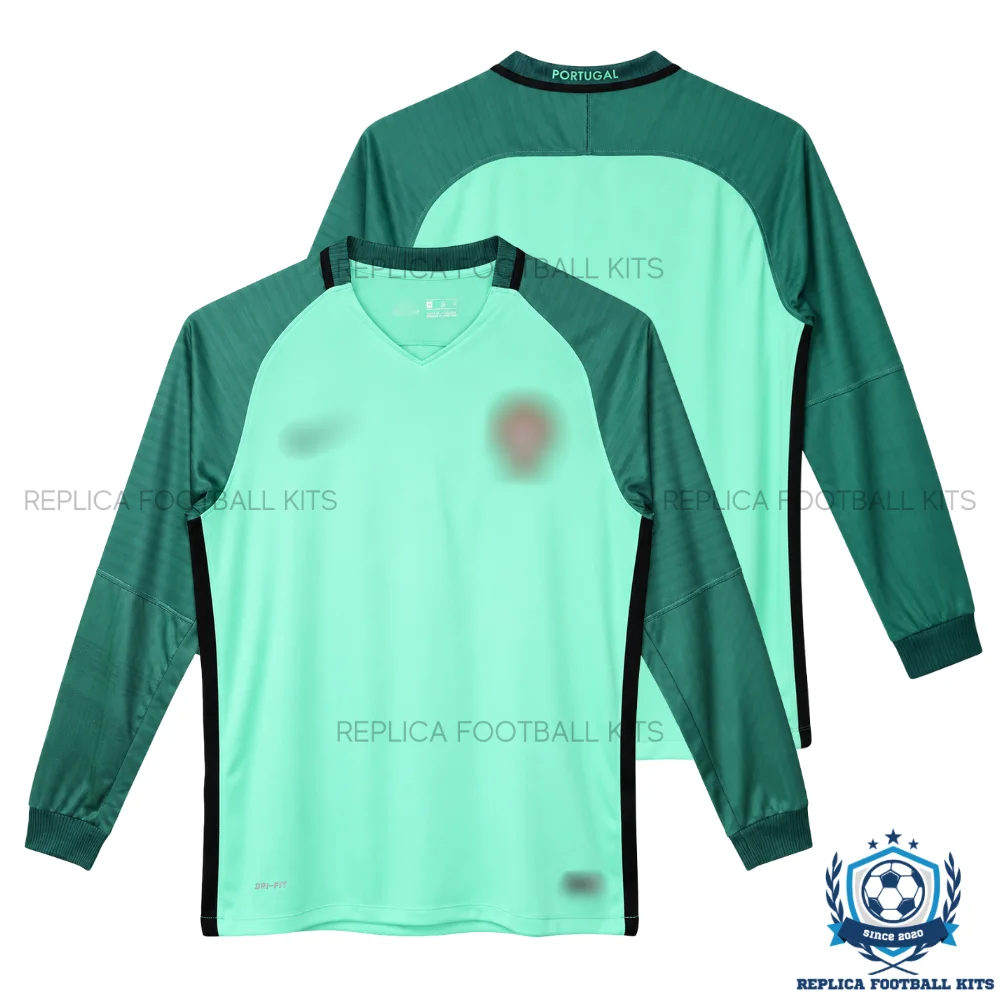 Retro Portugal Away Men Replica Football Shirt 2016 Long Sleeve - overview