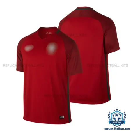 Retro Portugal Home Men Replica Football Shirt 2016 - overview